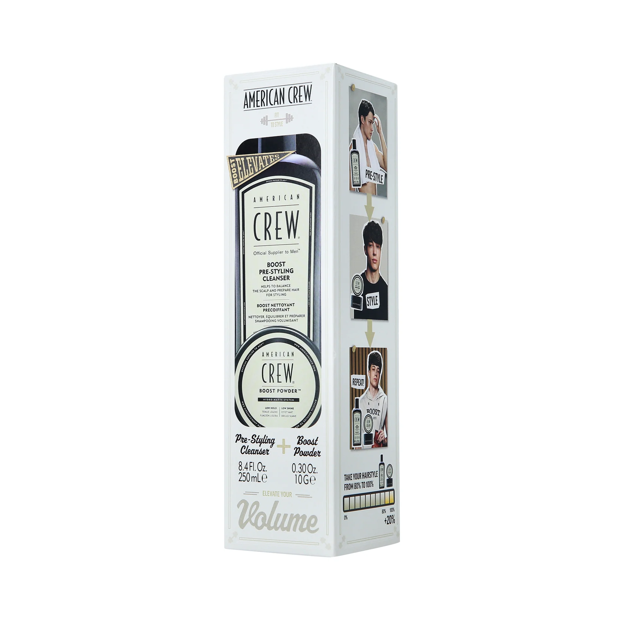AMERICAN CREW VOLUME DUO Zestaw do pielęgnacji włosów, szampon 250 ml + puder do włosów 10 g