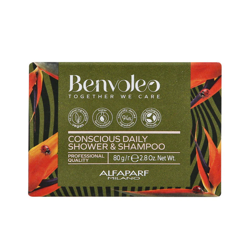 ALFAPARF MILANO BENVOLEO CONSCIOUS DAILY 3in1 Organiczny szampon w kostce 3w1 80 g