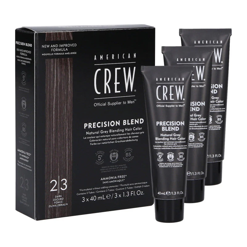AMERICAN CREW Precision Blend Odsiwiacz dla mężczyzn Dark (2-3) 3x40 ml