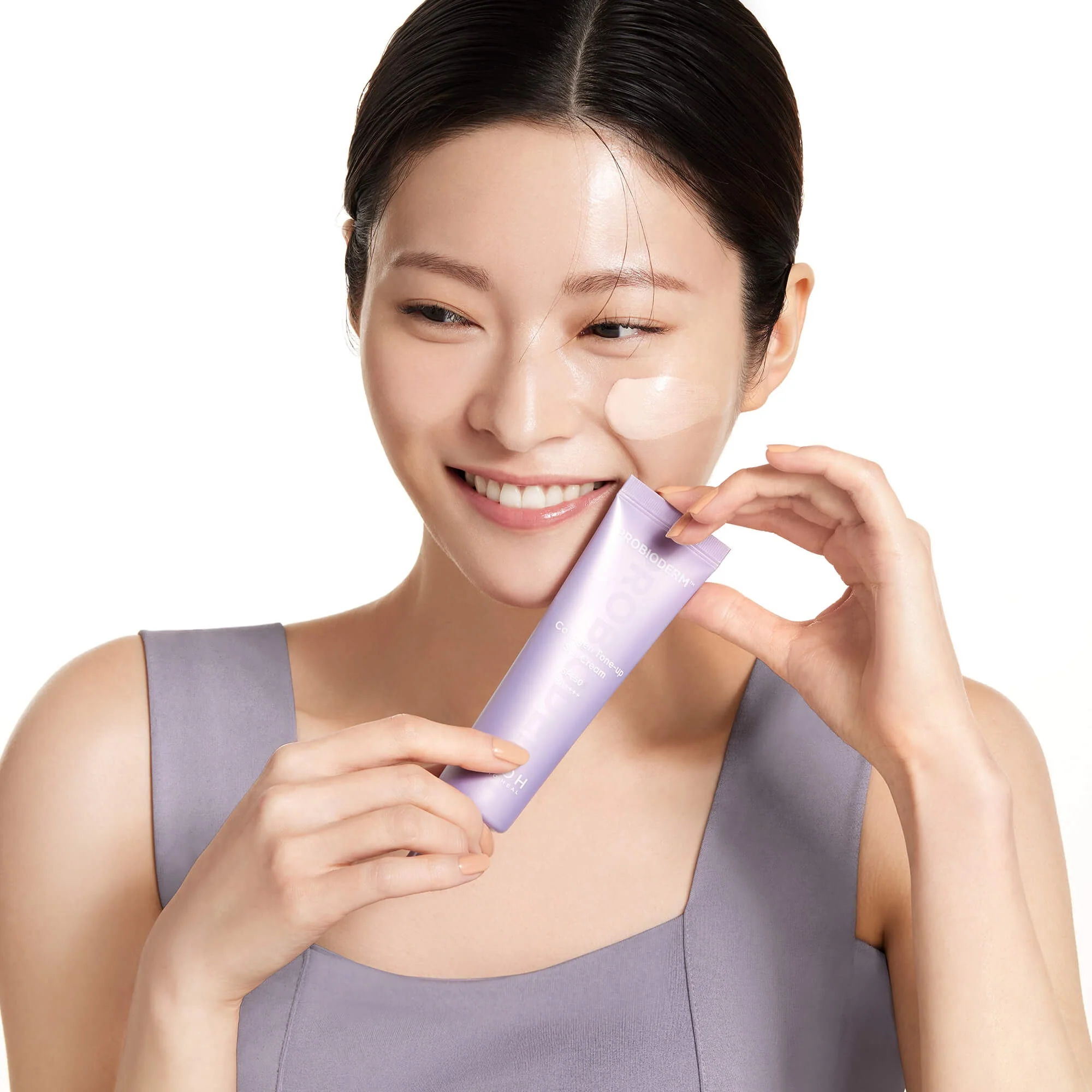 BIOHEAL BOH Probioderm™ Collagen Tone-Up Sun Cream SPF50 PA++++ – Rozświetlająco-tonujący krem przeciwsłoneczny 50 ml - Image 6
