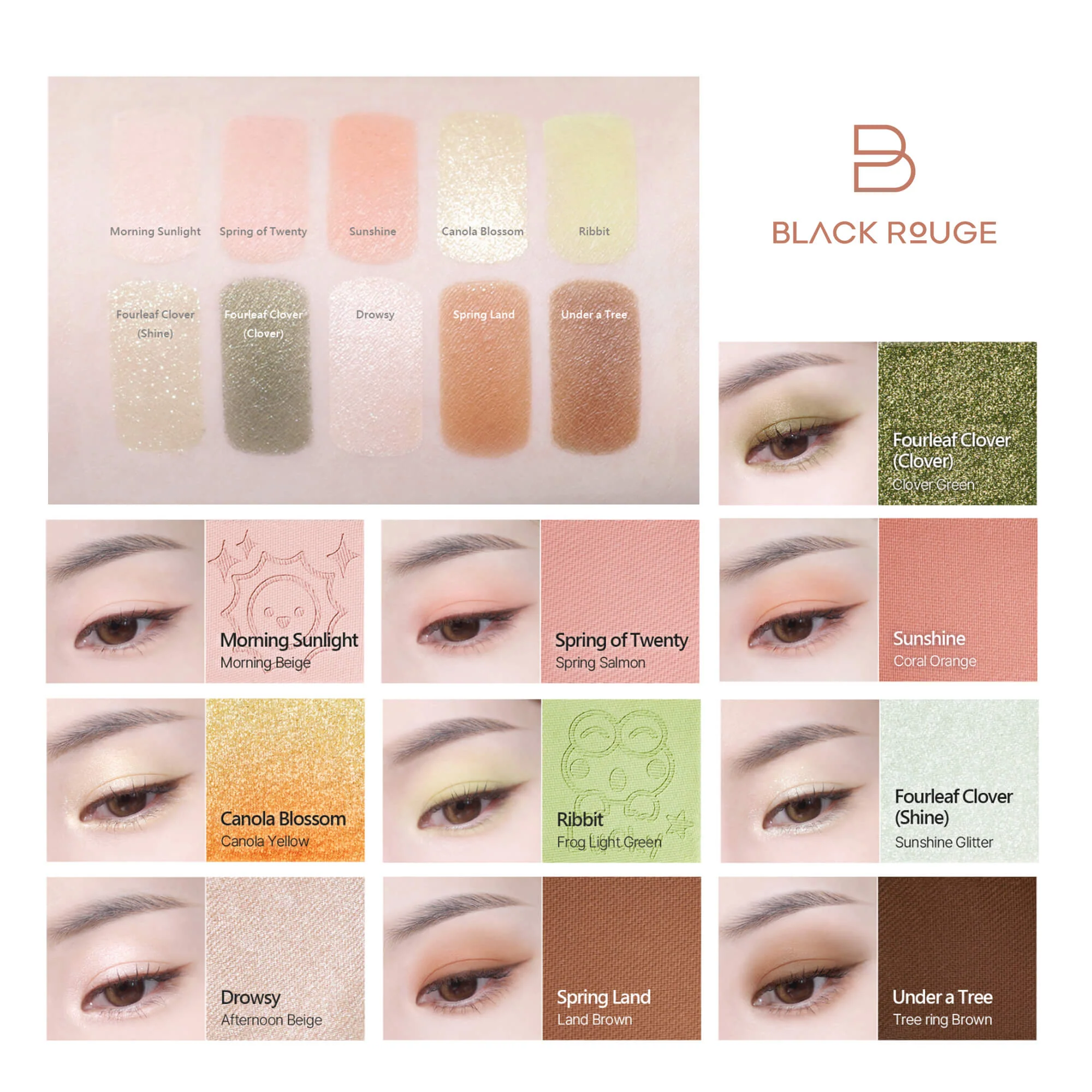 BLACK ROUGE COLORDATION MOOD PALETTE Profesjonalna Paleta cieni do powiek Spring Sunshine 8 g - Image 2