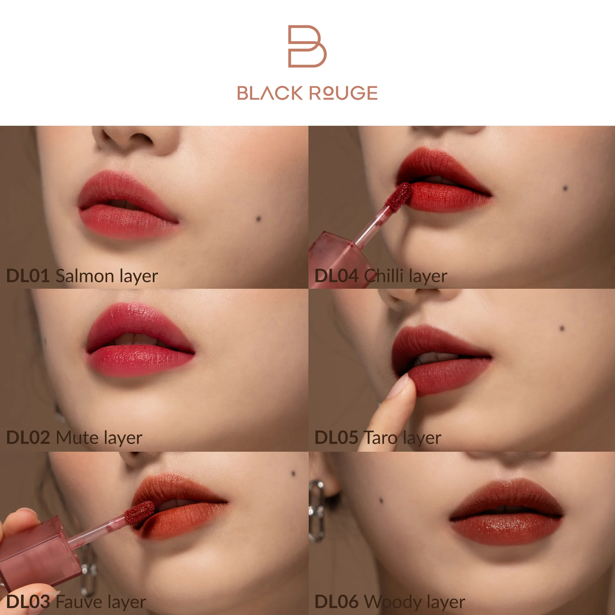 BLACK ROUGE DOUBLE LAYER SIGNATURE Over Velvet Aksamitny tint do ust o podwójnej formule 4,1 g - Image 3