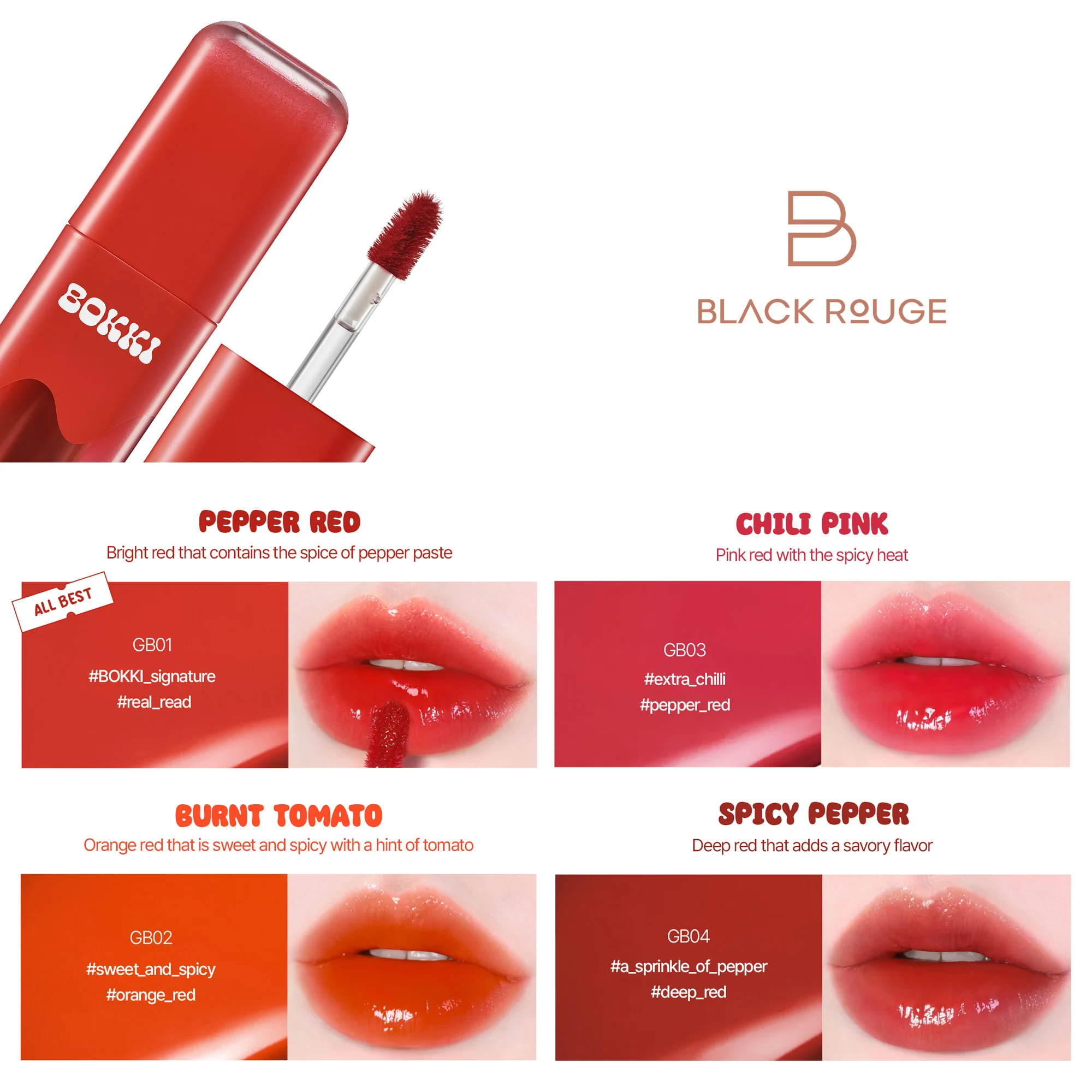 BLACK ROUGE GLOW BOKKI TINT Nabłyszczający tint do ust 4,85 g - Image 2