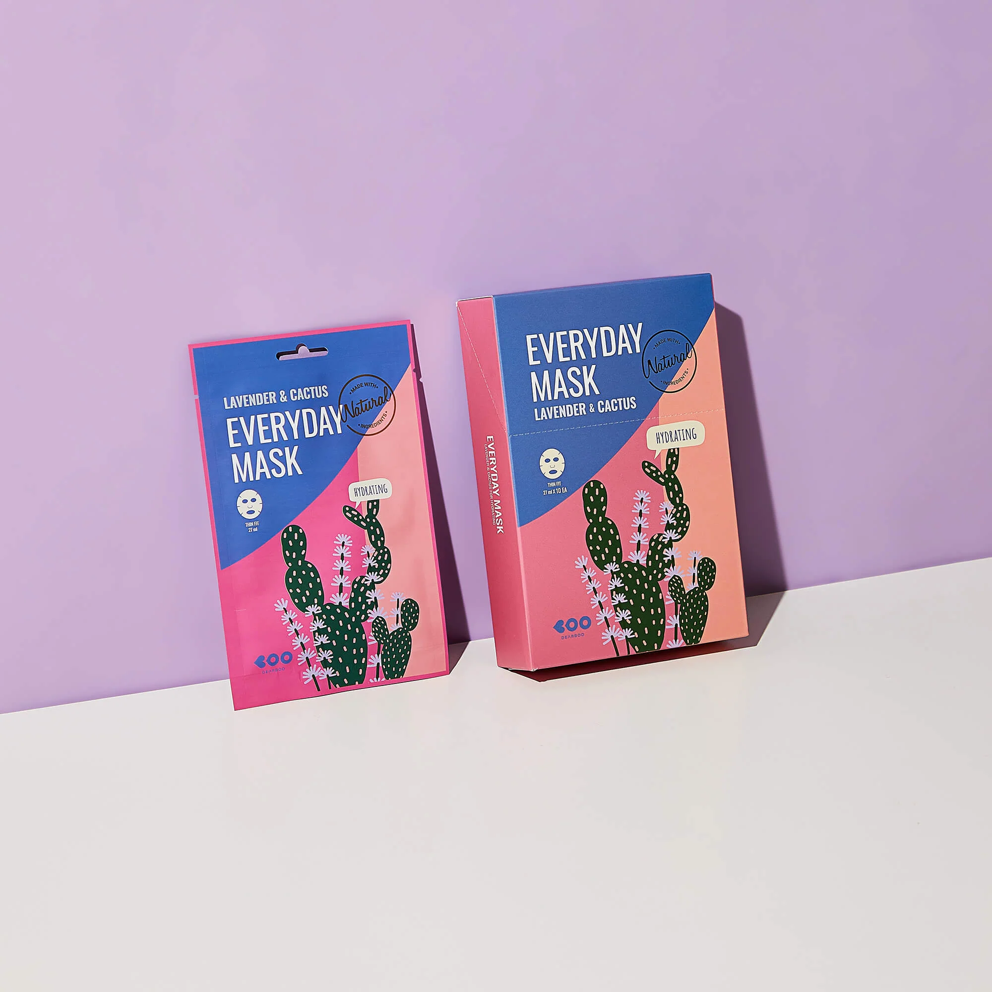 DEARBOO EVERYDAY LAVENDER&CACTUS Nawilżająca maska w płachcie 27 ml - Image 6