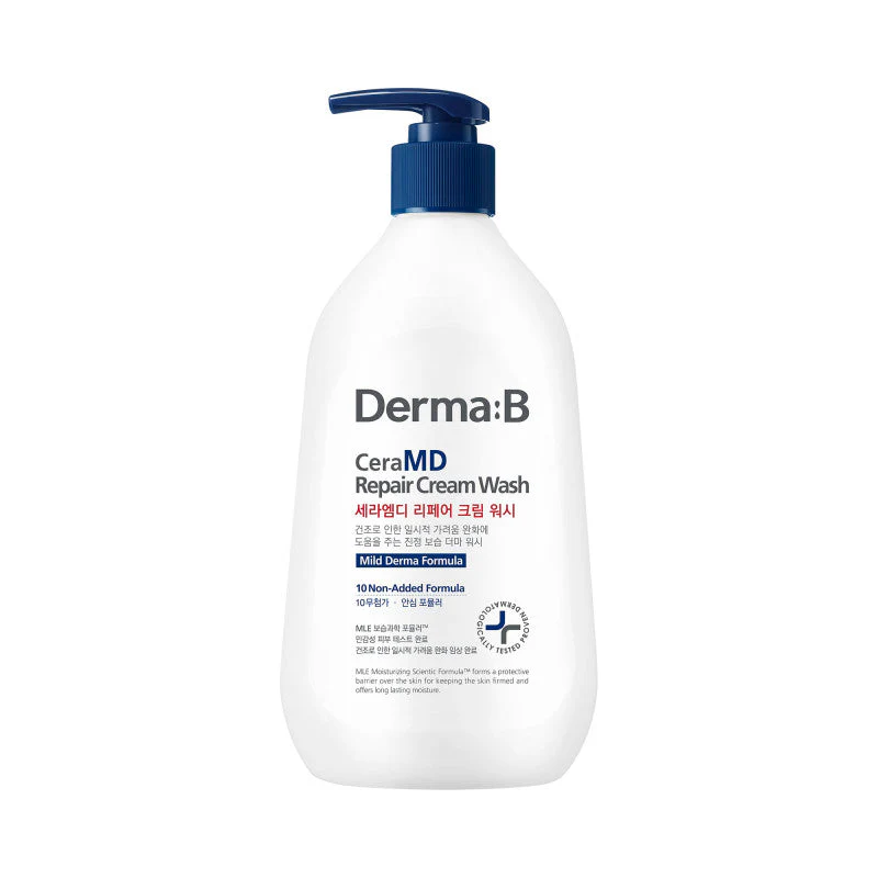 DERMA:B CERAMD Nawilżający i łagodzący kremowy żel do mycia ciała 400 ml