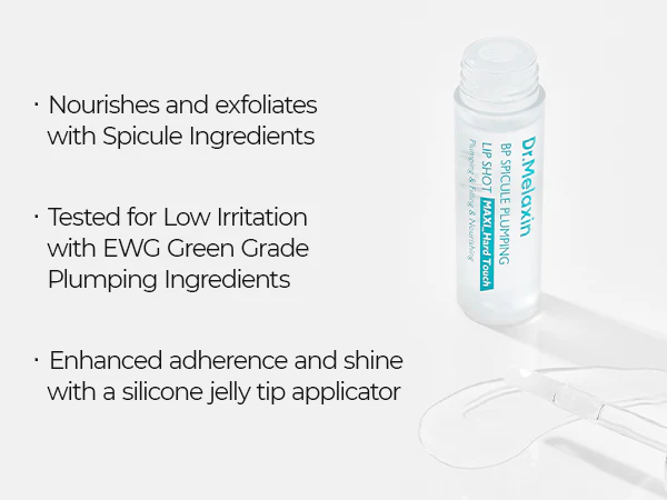 DR.MELAXIN BIO-SPICULE BP SPICULE PLUMPING LIP SHOT MILD Nawilżający błyszczyk do ust z delikatnym efektem powiększenia 4 ml - Image 10