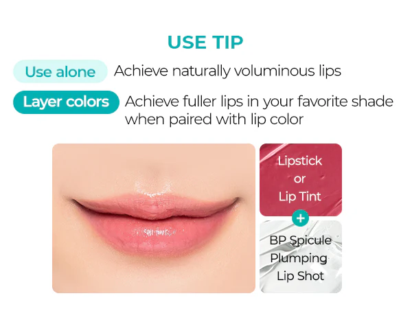 DR.MELAXIN BIO-SPICULE BP SPICULE PLUMPING LIP SHOT MILD Nawilżający błyszczyk do ust z delikatnym efektem powiększenia 4 ml - Image 13