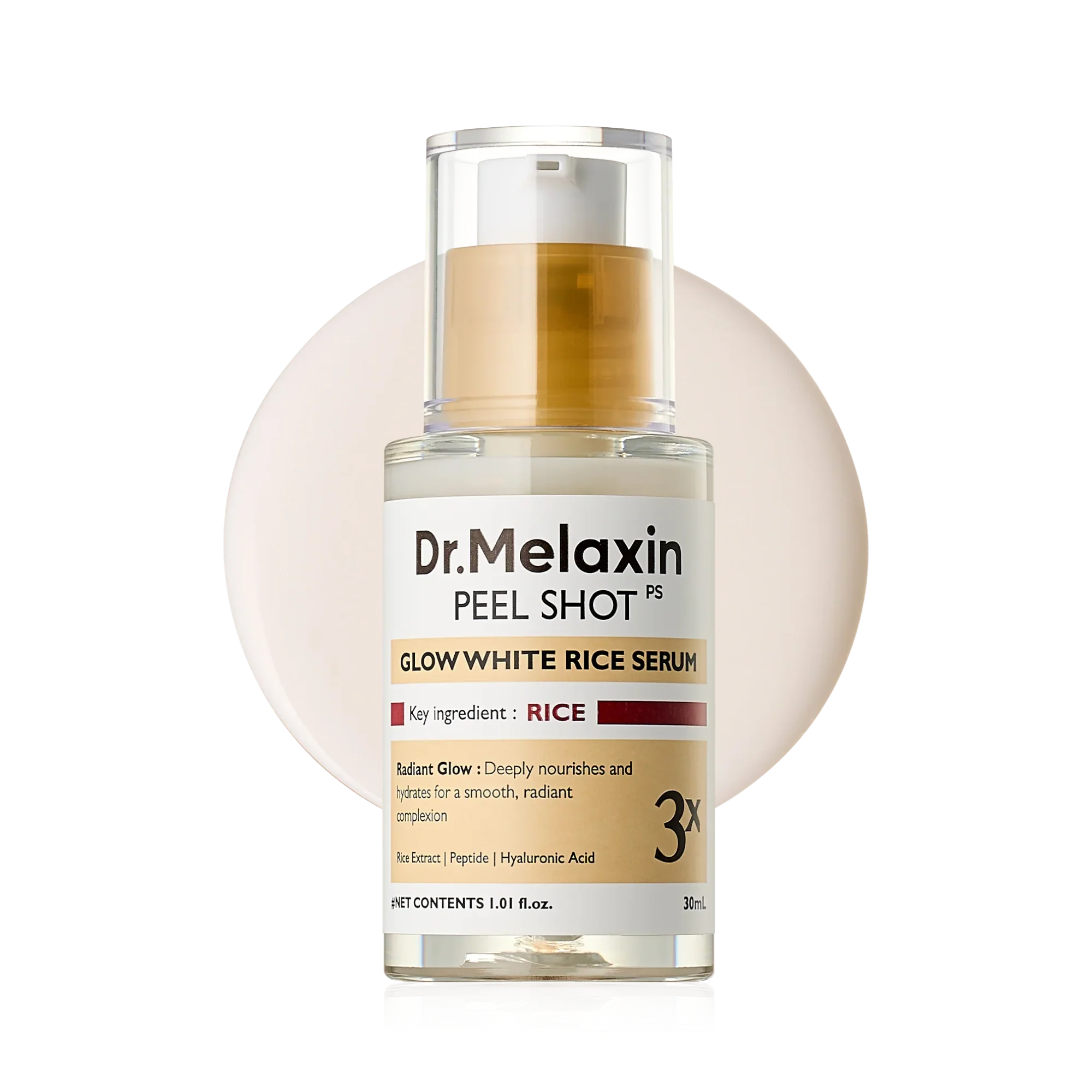 DR.MELAXIN PEEL SHOT GLOW WHITE RICE SERUM Nawilżające glow serum do twarzy 30 ml