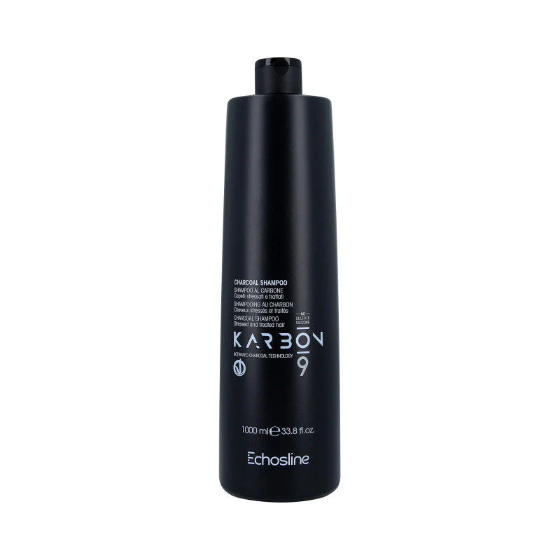 ECHOSLINE KARBON 9 CHARCOAL VEGAN ORGANIC Wegański szampon regenerujący do włosów zniszczonych 1000 ml