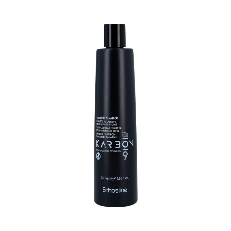 ECHOSLINE KARBON 9 CHARCOAL VEGAN ORGANIC Wegański szampon regenerujący do włosów zniszczonych 350 ml