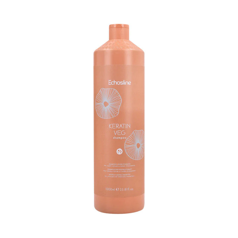 ECHOSLINE KERATIN VEG Wegański odbudowujący szampon z keratyną 1000 ml