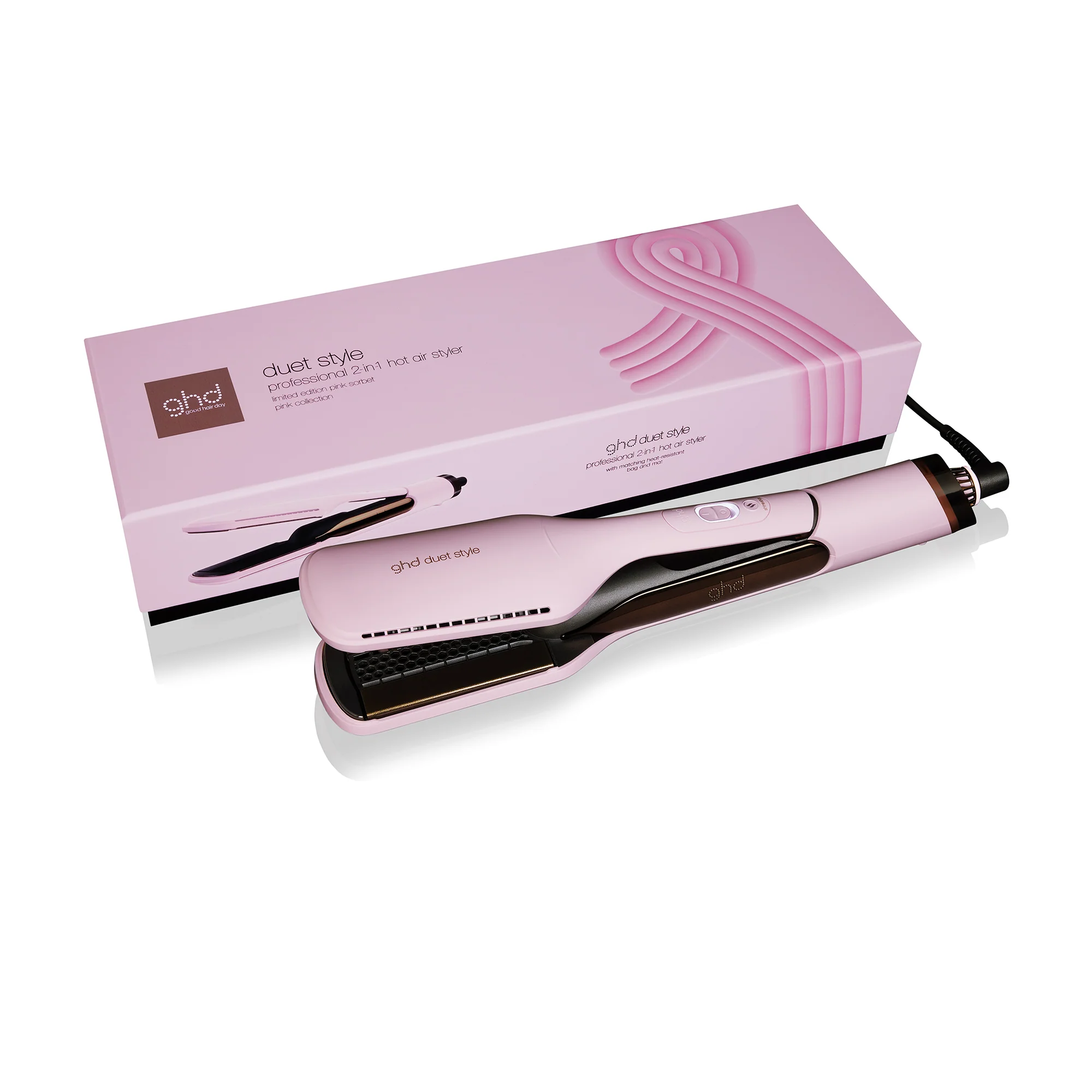 GHD DUET STYLE PINK Suszarko-prostownica 2w1 do włosów + etui