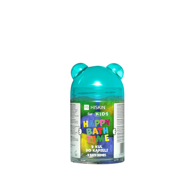 HISKIN FOR KIDS HAPPY BATH TIME Dziewięć kul do kąpieli dla dzieci 9 szt.