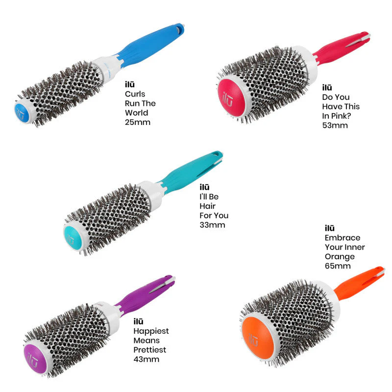 ilū I’ll Be Hair For You – Zestaw 5 szczotek do modelowania włosów - Image 3