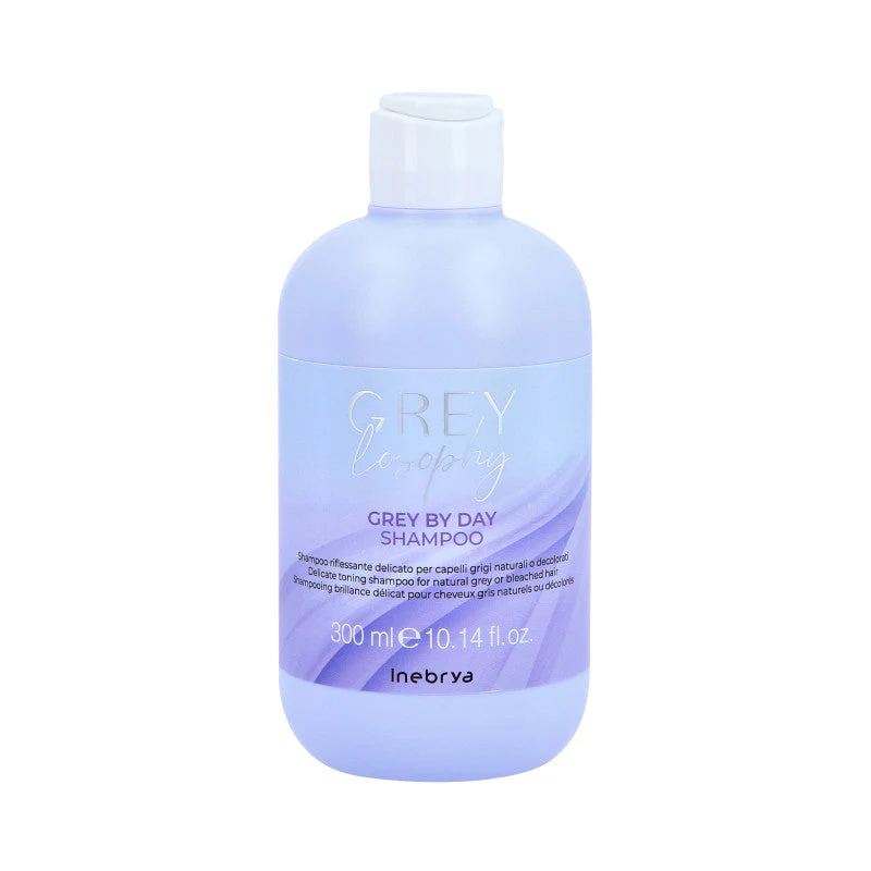 INEBRYA GREYLOSOPHY GREY BY DAY Delikatnie myjący szampon do włosów siwych i rozjaśnianych 300 ml
