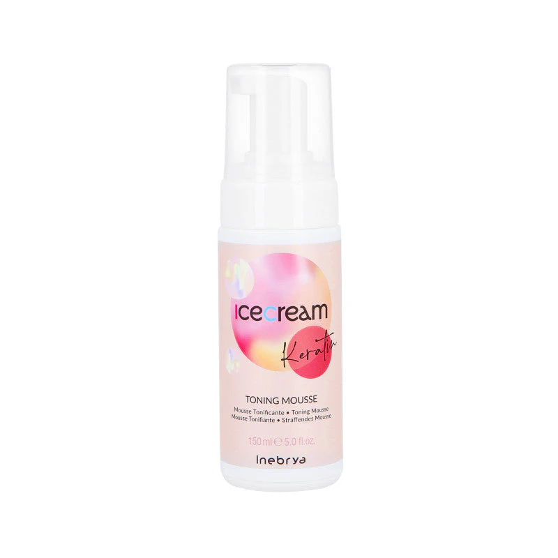 INEBRYA ICE CREAM KERATIN TONING Remineralizująca pianka do włosów 150 ml