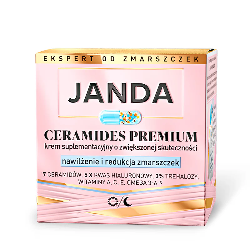 JANDA CERAMIDES PREMIUM Krem suplementacyjny o zwiększonej skuteczności nawilżenie i redukcja zmarszczek 50 ml - Image 2