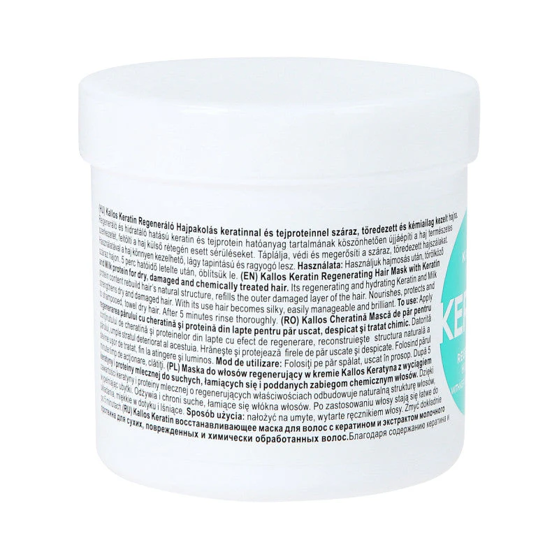KALLOS KJMN Keratin maska do włosów suchych i łamiących się 275 ml - Image 2