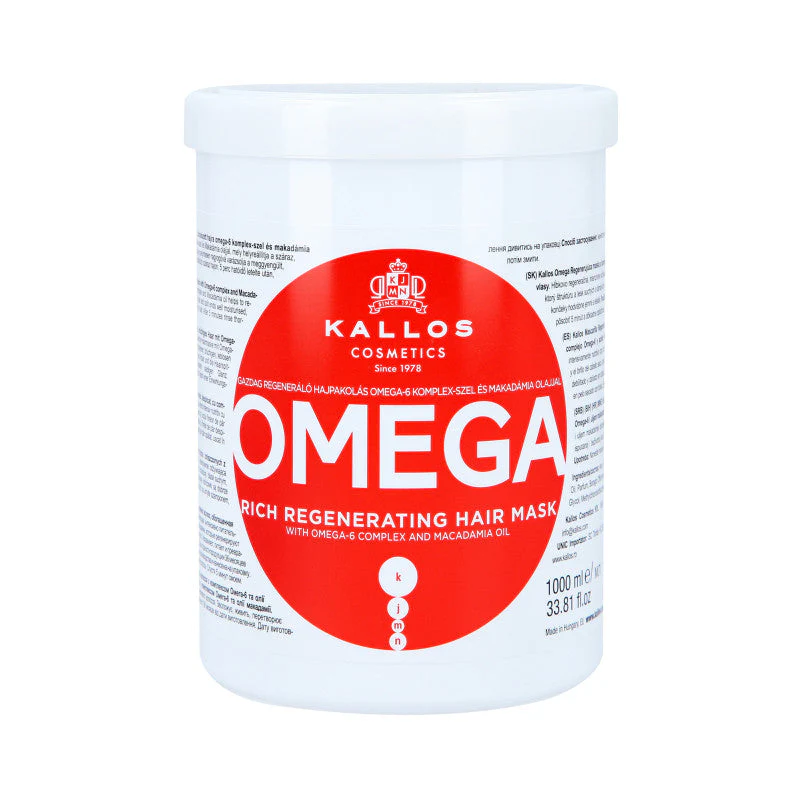 KALLOS KJMN OMEGA Maska z kompleksem Omega-6  i olejkiem makadamia 1000 ml