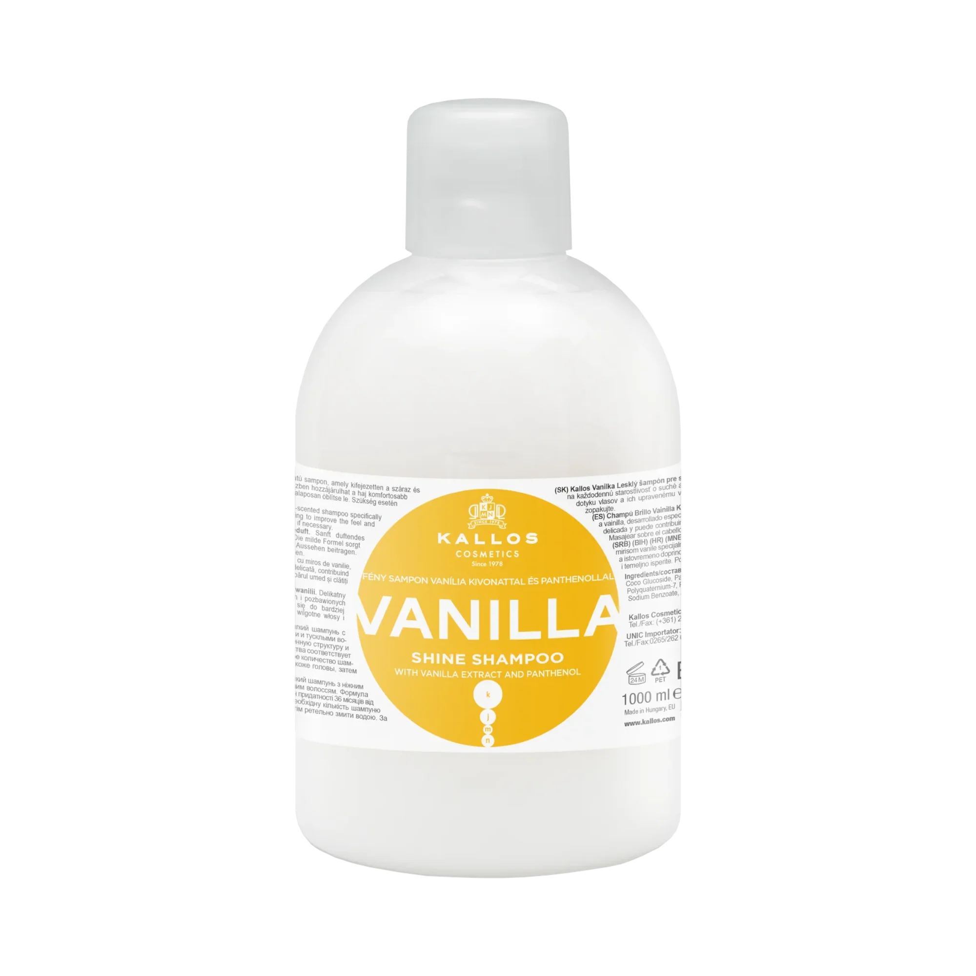 KALLOS KJMN VANILLA Szampon nabłyszczający 1000 ml
