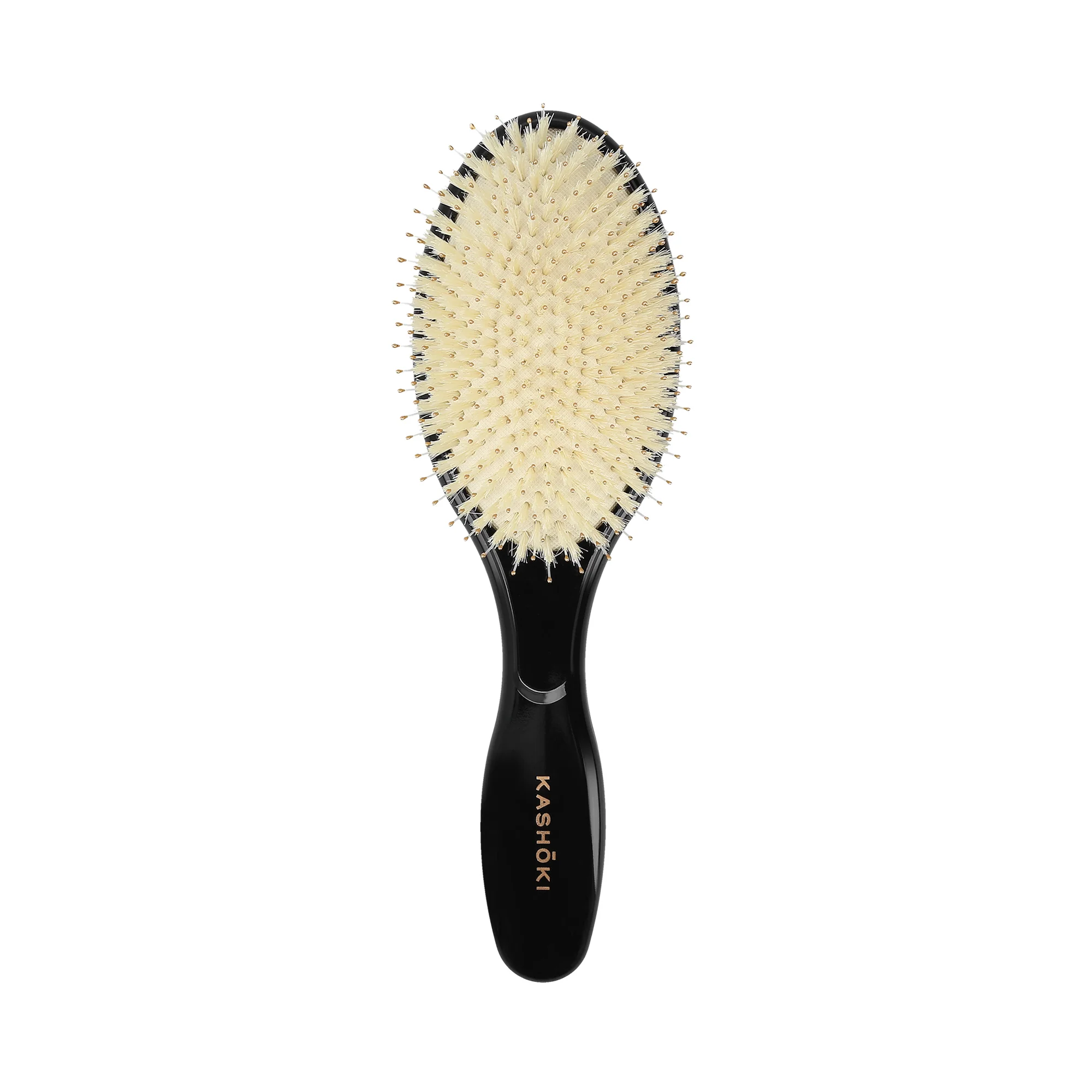 KASHŌKI Smooth White Detangler Duża szczotka z białym włosiem dzika, Oval
