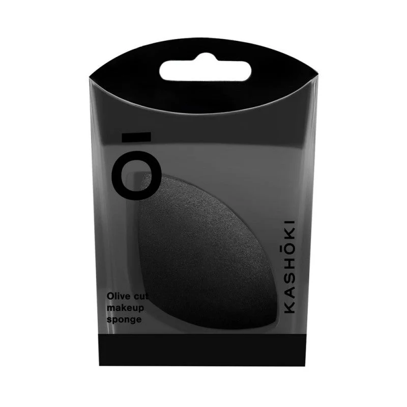 KASHŌKI Gąbka do makijażu, Olive cut, Czarna