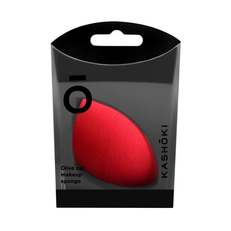 KASHŌKI Gąbka do makijażu, Olive cut, Czerwona