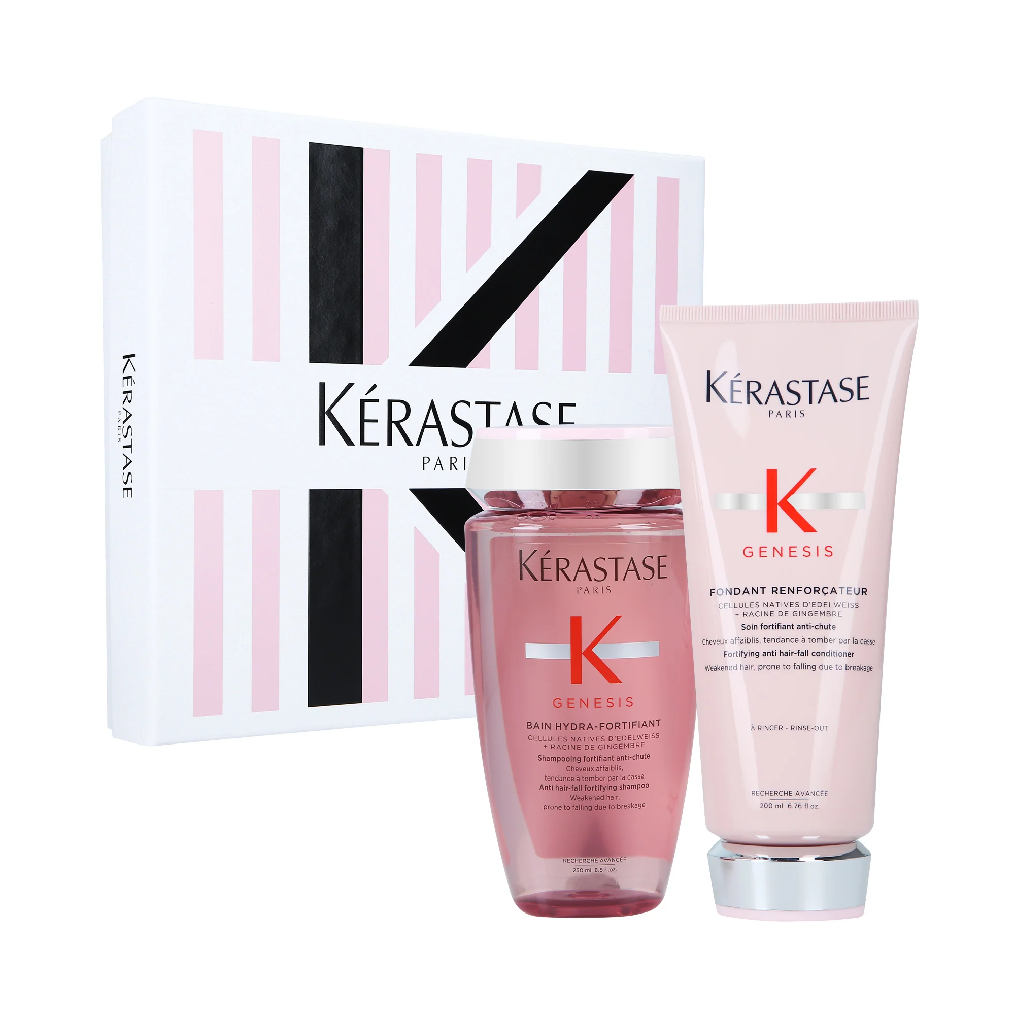KÉRASTASE GENESIS FONDANT Wzmacniający zestaw do włosów cienkich i osłabionych 250 ml + 200 ml