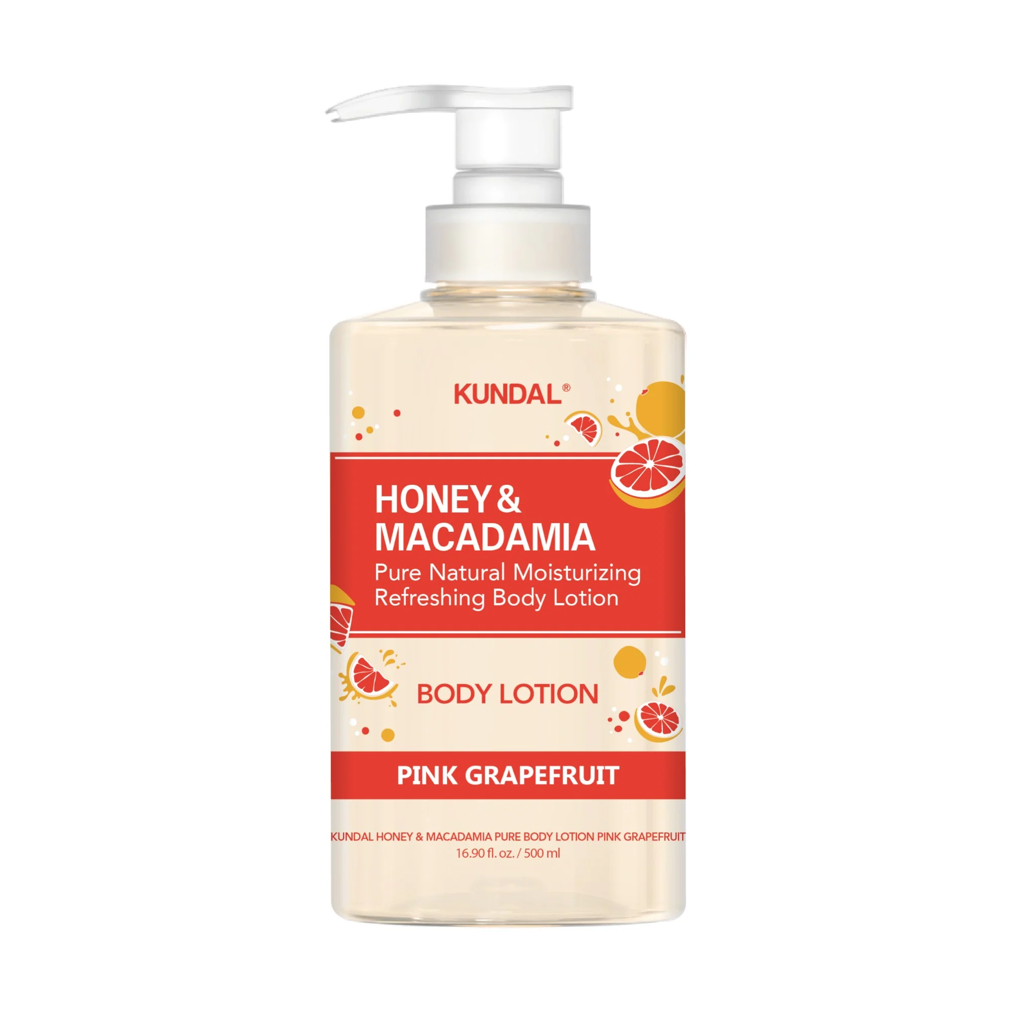 KUNDAL HONEY & MACADAMIA PINK GRAPEFRUIT EDITION Zestaw do mycia i pielęgnacji ciała 2 x 500 ml - Image 3