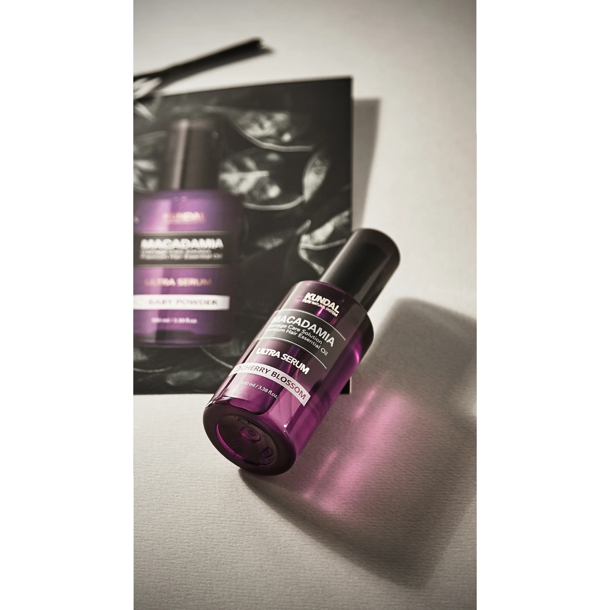 KUNDAL MACADAMIA ULTRA HAIR SERUM Intensywnie regenerujące serum do włosów Cherry Blossom 100 ml - Image 3