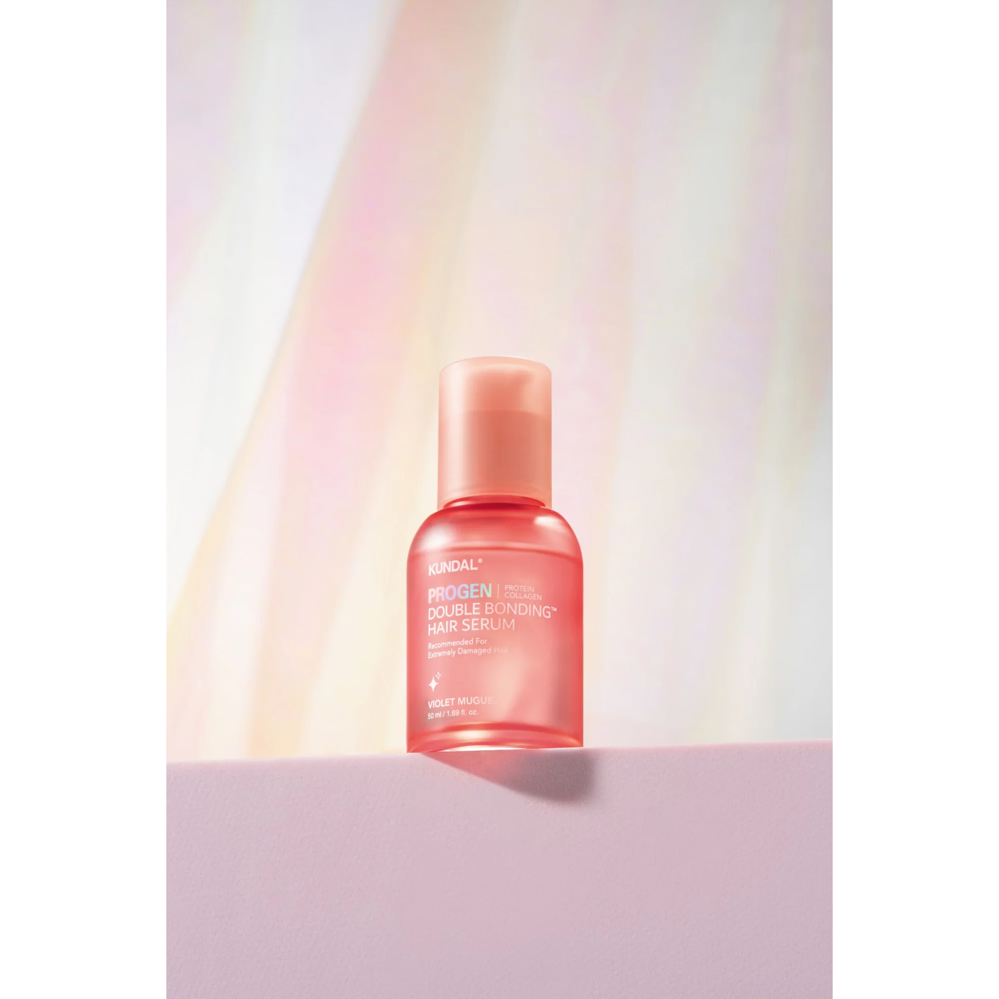 KUNDAL PROGEN DOUBLE BONDING Intensywnie regenerujące serum odbudowujące wiązania włosa Violet Muguet 50 ml - Image 3