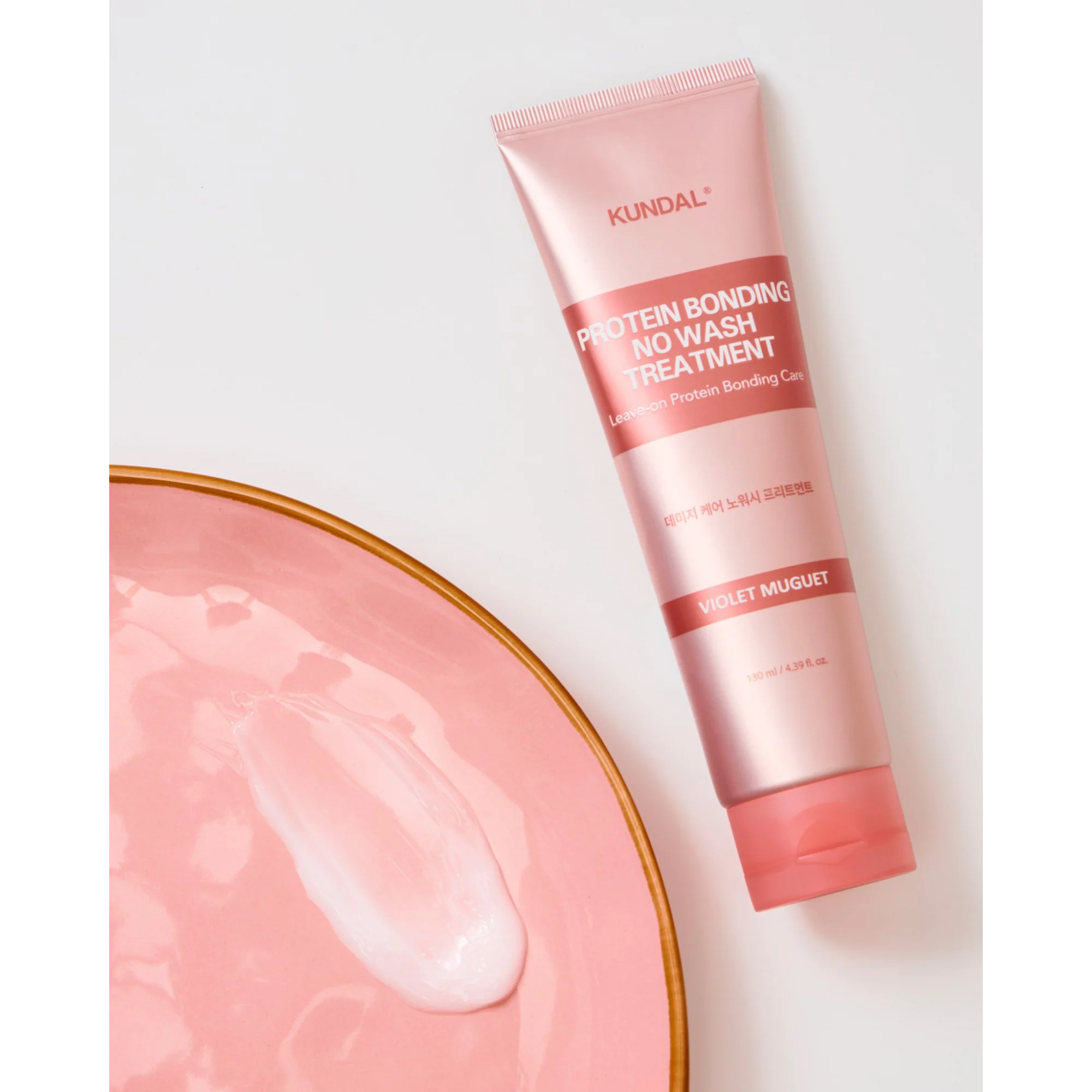 KUNDAL PROTEIN BONDING NO WASH Intensywnie wzmacniająca kuracja bez spłukiwania Violet Muguet 130 ml - Image 4