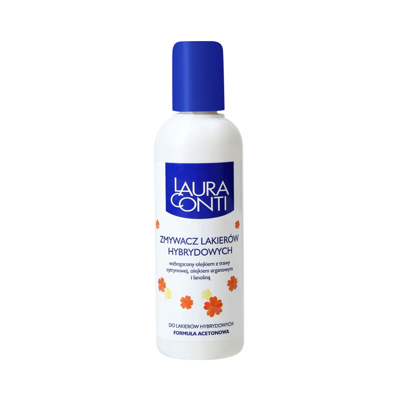 LAURA CONTI Zmywacz do lakierów hybrydowych z acetonem 100 ml