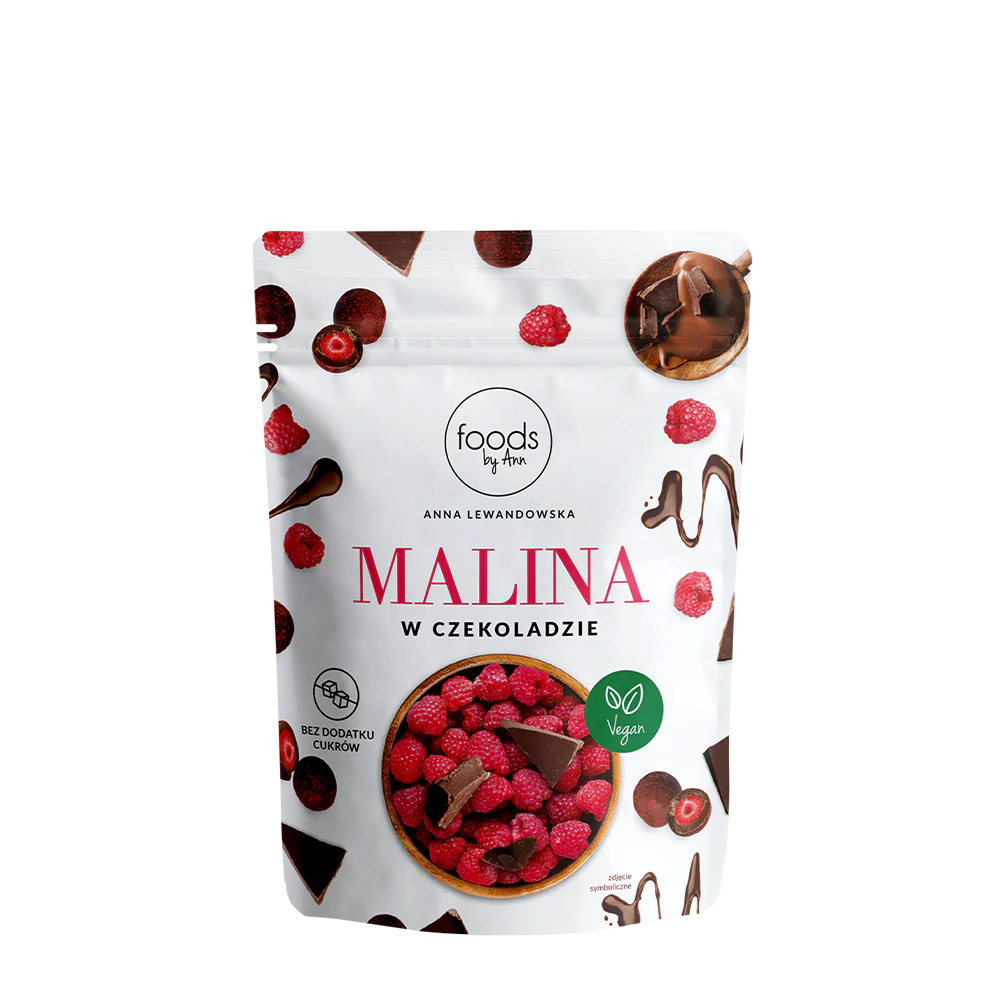 FOODS BY ANN Malina liofilizowana w czekoladzie 50 g