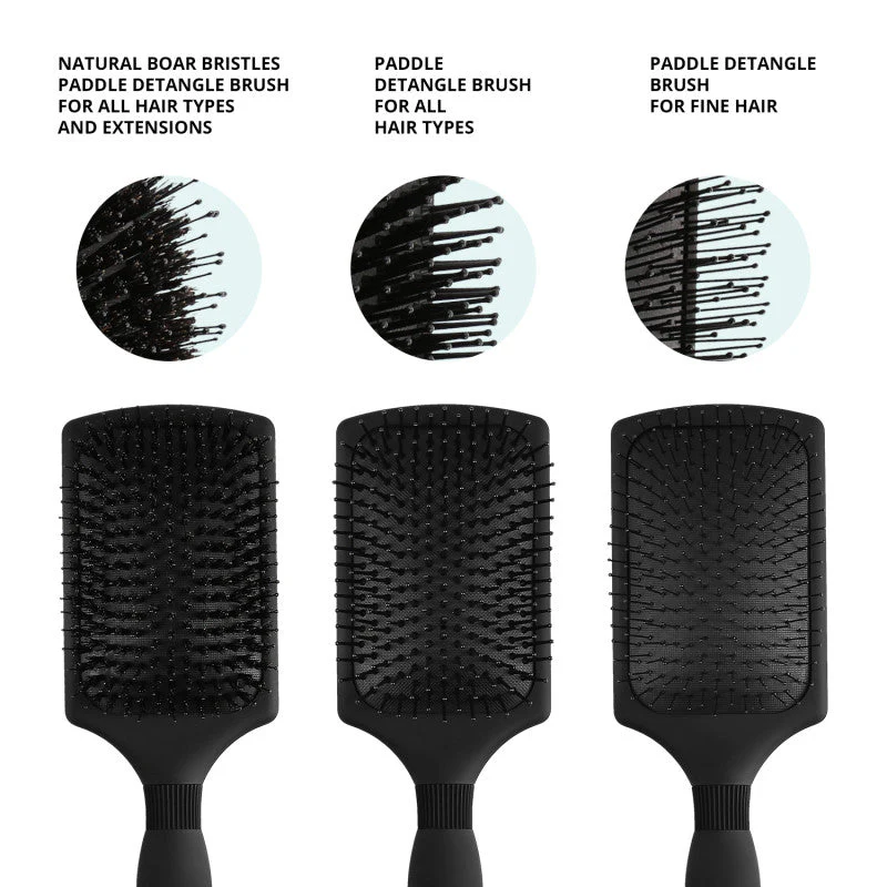 LUSSONI Care&Style Gentle Detanglers - Zestaw 3 profesjonalnych szczotek do włosów - Image 4