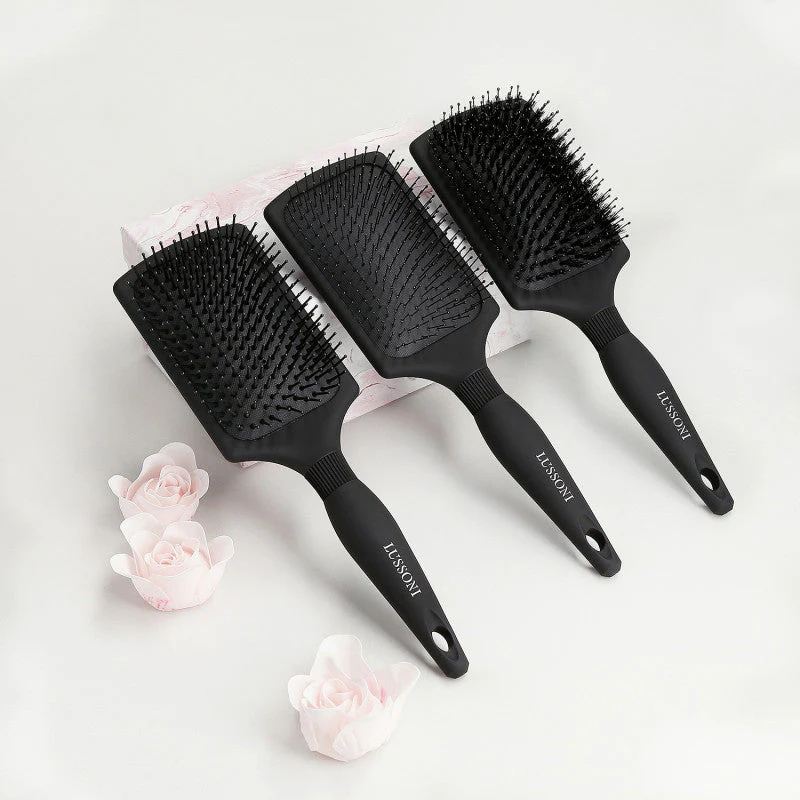 LUSSONI Care&Style Gentle Detanglers - Zestaw 3 profesjonalnych szczotek do włosów - Image 5