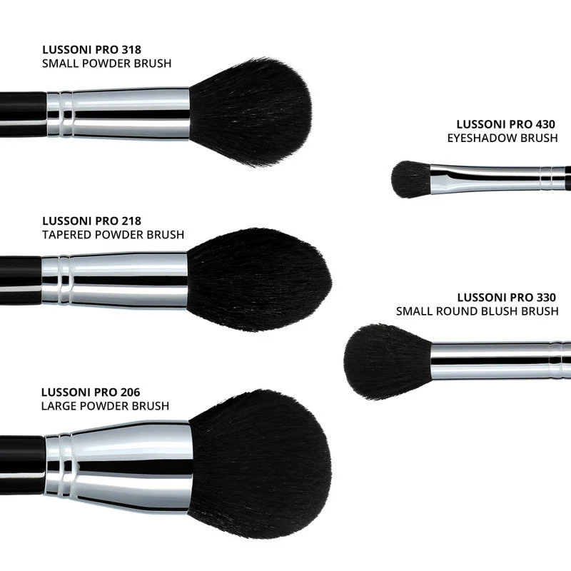 LUSSONI Makeup Essentials - Zestaw 5 profesjonalnych pędzli do makijażu - Image 2