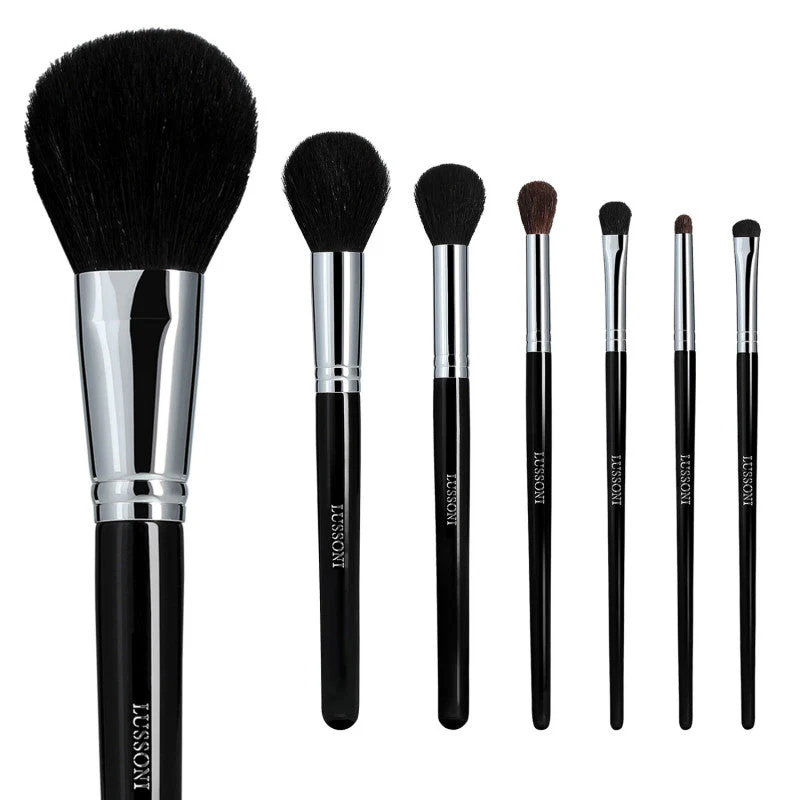 LUSSONI Natural Smoothness - Zestaw 7 Profesjonalnych pędzli do makijażu
