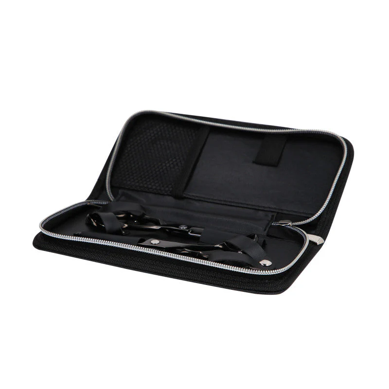 LUSSONI ECLIPSE SERIES Profesjonalne nożyczki fryzjerskie (czarne): degażówki 6″, nożyczki do cięcia 6″ + etui - Image 4