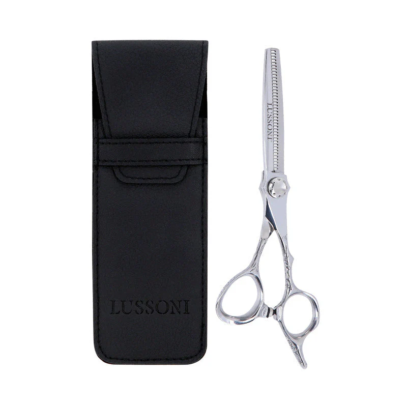 LUSSONI STELLAR SERIES Profesjonalne degażówki fryzjerskie (srebrne) 6″+ etui