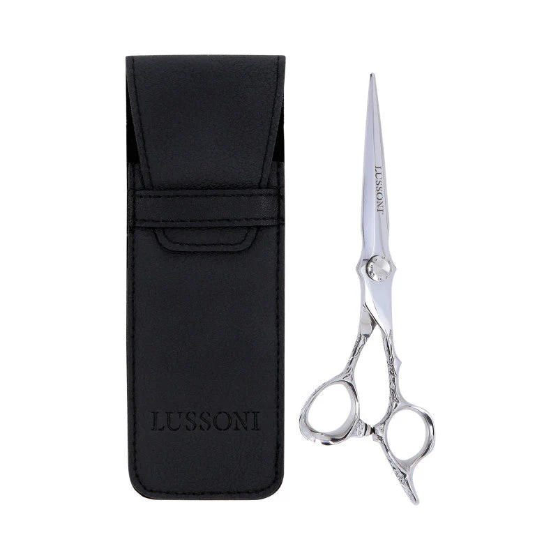 LUSSONI STELLAR SERIES Profesjonalne nożyczki do cięcia (srebrne) 6″ + etui