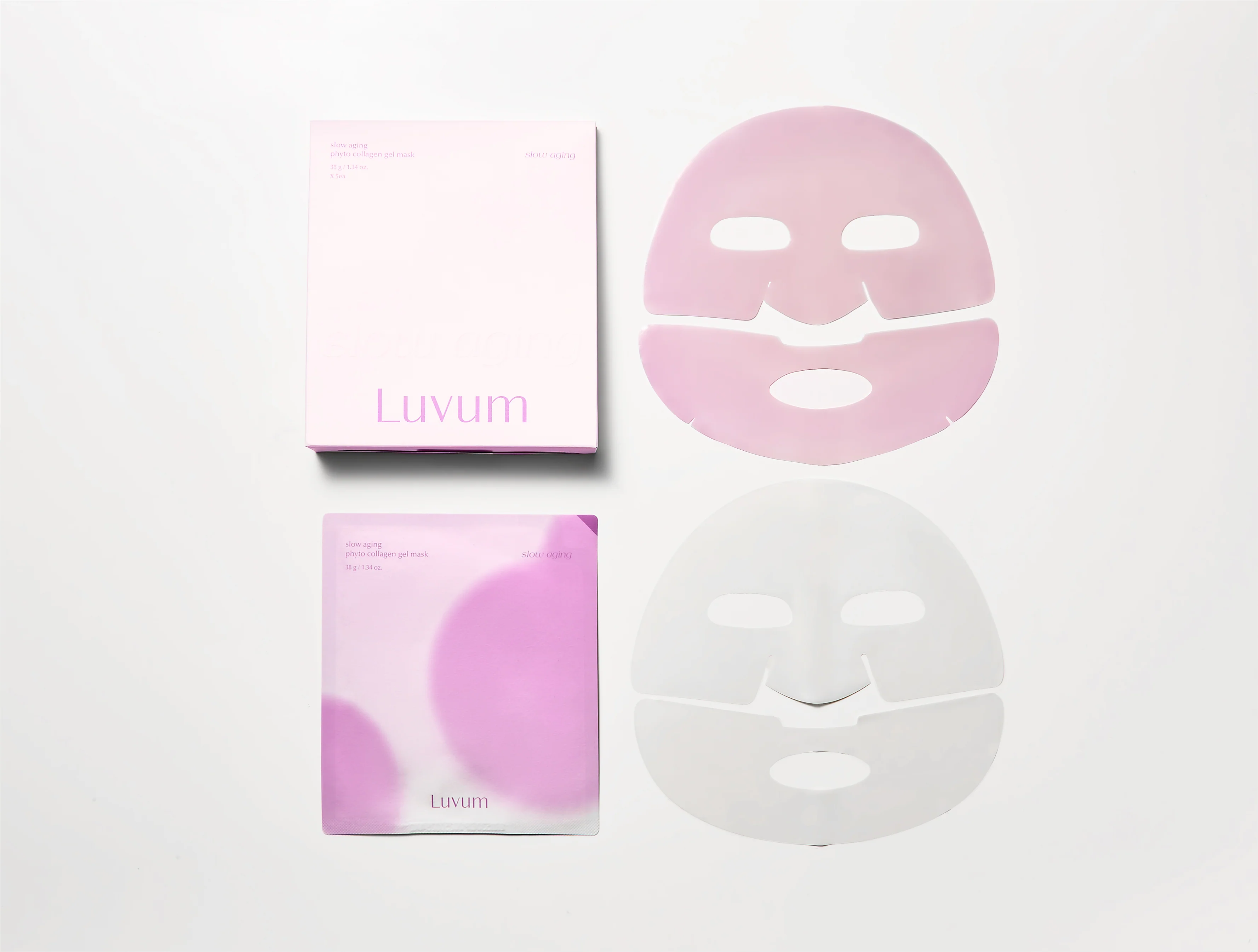 LUVUM SLOW AGING PHYTO COLLAGEN GEL MASK Hydrożelowa maska z roślinnym fitokolagenem i peptydami 5 szt. - Image 3