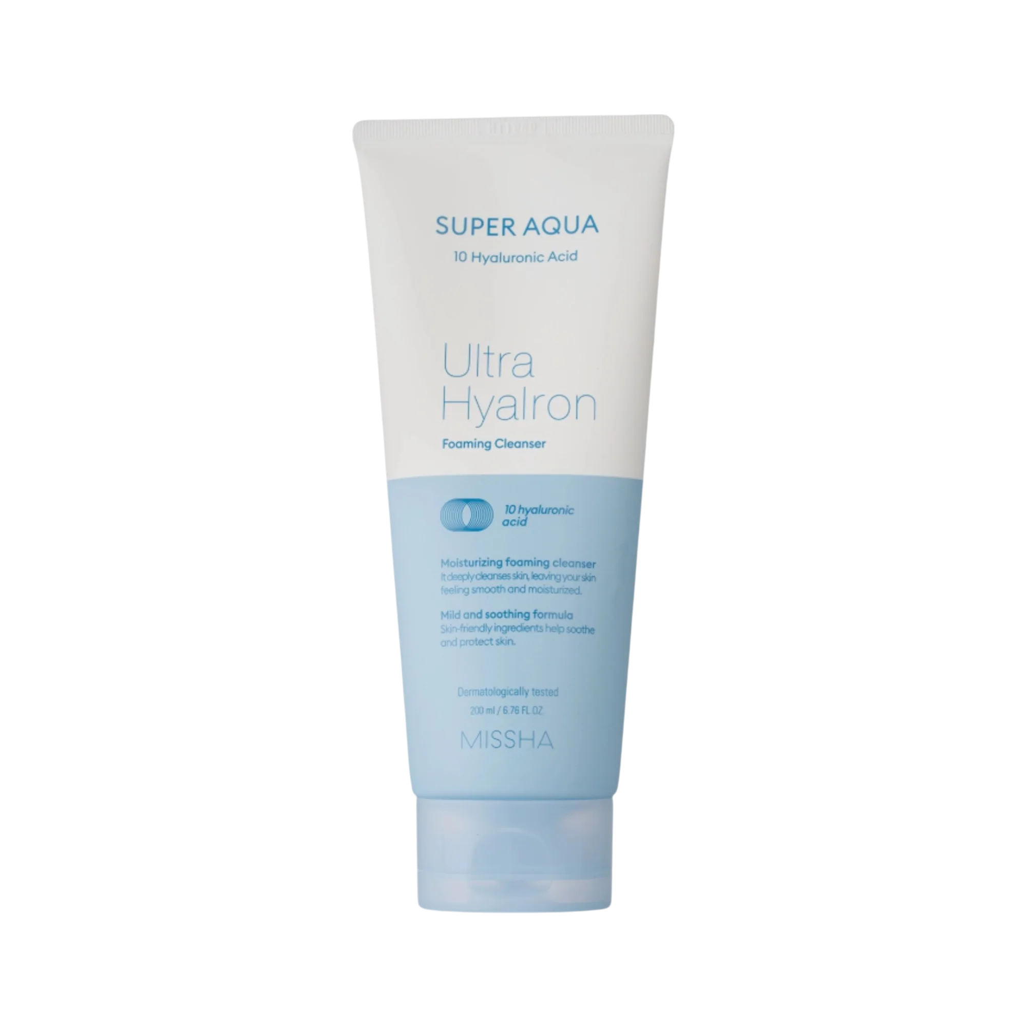 MISSHA SUPER AQUA ULTRA HYALON Nawilżająca pianka do oczyszczania twarzy 200 ml