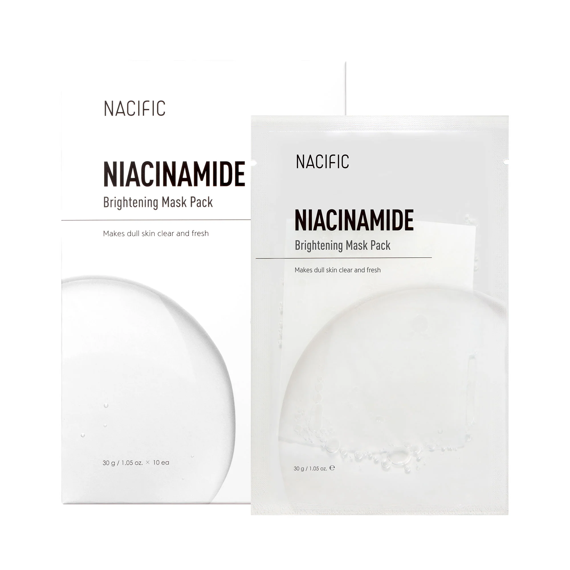 NACIFIC NIACINAMIDE BRIGHTENING MASK Rozjaśniające maski w płachcie 10 szt.