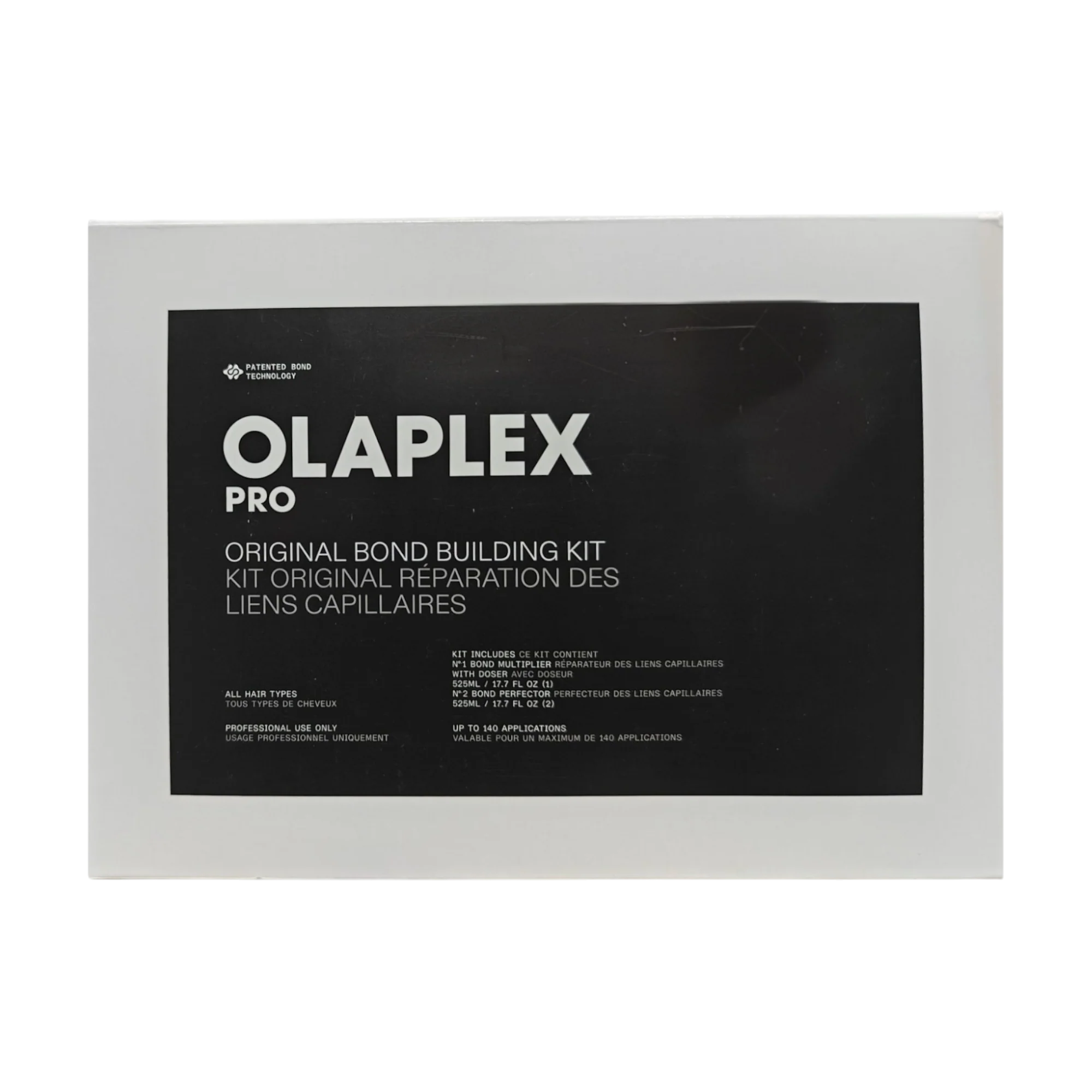 OLAPLEX PRO EXCLUSIVE ORIGINAL BOND BUILDING KIT Zestaw profesjonalny do pielęgnacji włosów N°1 Bond Multiplier 525 ml + N°2 Bond Perfector 2 x 525 ml