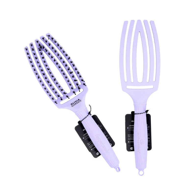 OLIVIA GARDEN FINGERBRUSH Szczotka do włosów Combo Lavender M