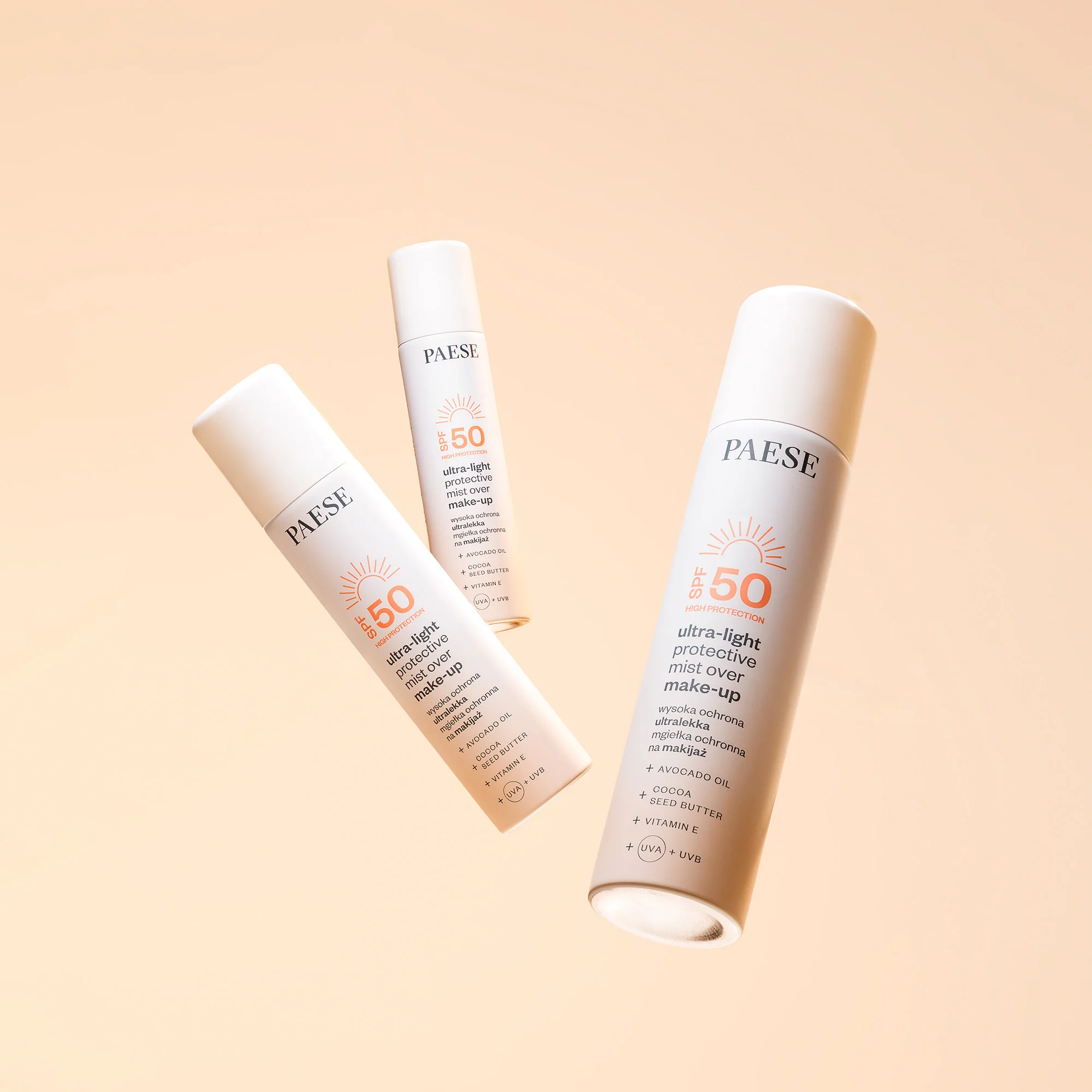 PAESE Ultralekka mgiełka ochronna na makijaż SPF50 75 ml - Image 3