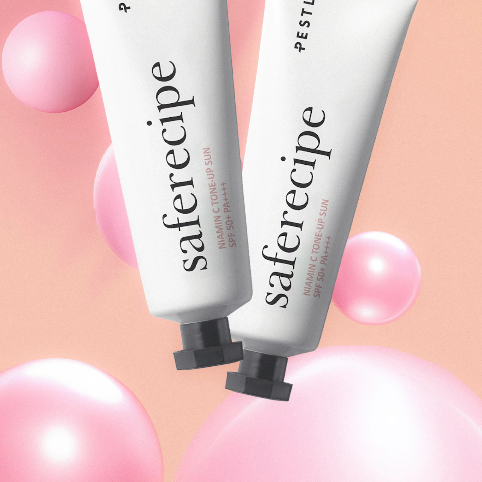 PESTLO SAFERECIPE NIAMIN C TONE UP SUN Tonujący krem przeciwsłoneczny SPF50+ PA++++ 50 ml - Image 4