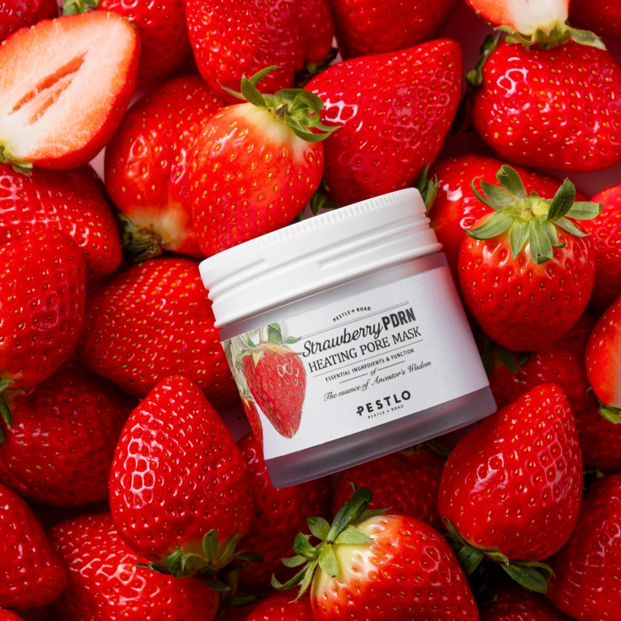 PESTLO STRAWBERRY PDRN HEATING Rozgrzewająca maska oczyszczająca 70 g - Image 4