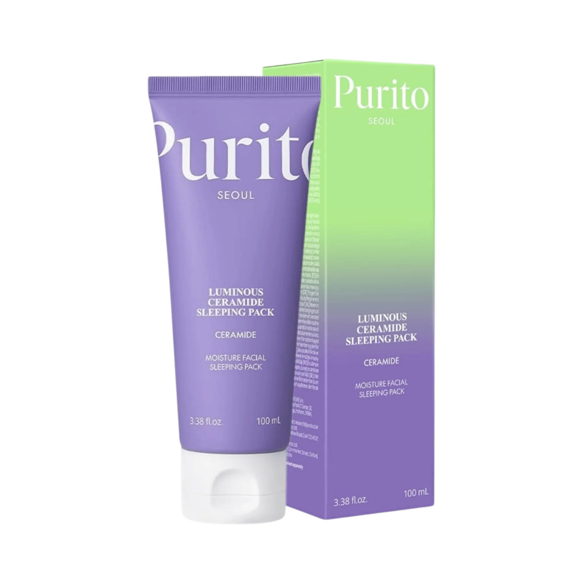 PURITO SEOUL LUMINOUS CERAMIDE SLEEPING PACK Regenerująca maska na noc z ceramidami 80 ml